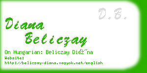 diana beliczay business card